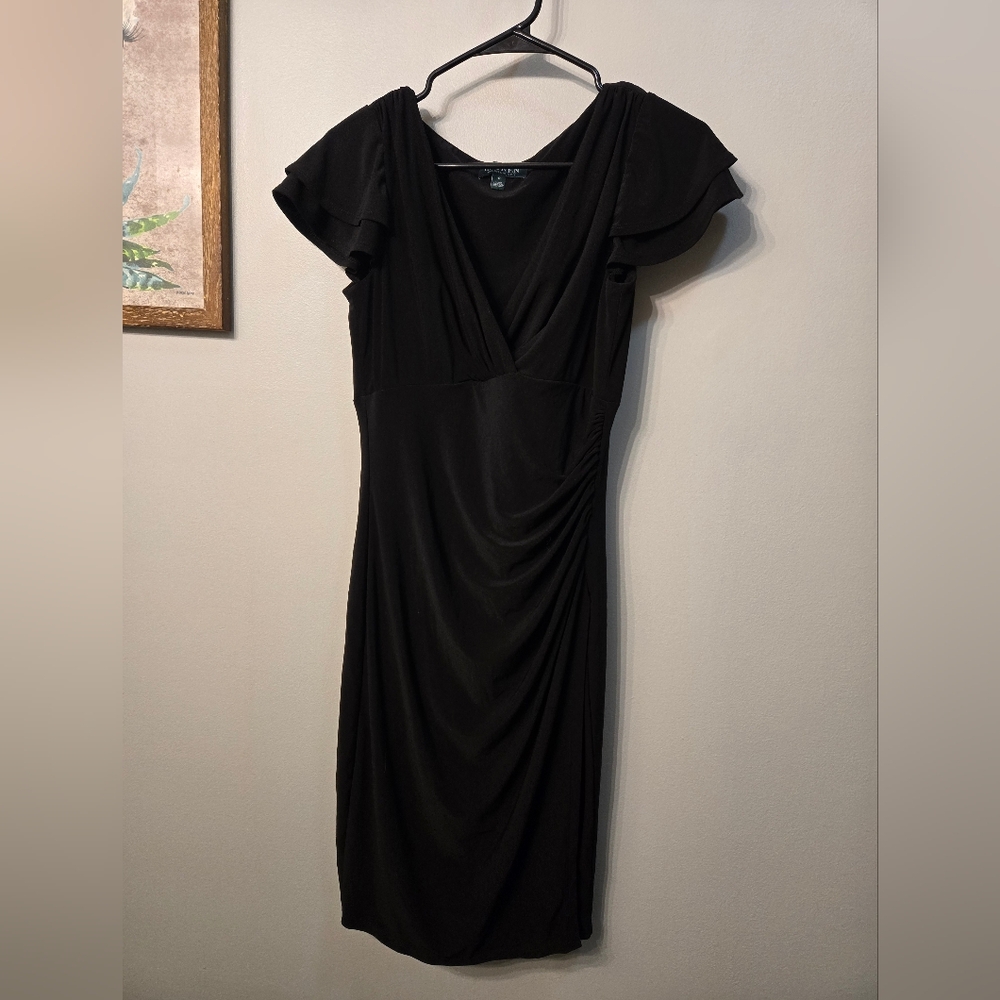 Ralph Lauren Elegant Black Midi Dress